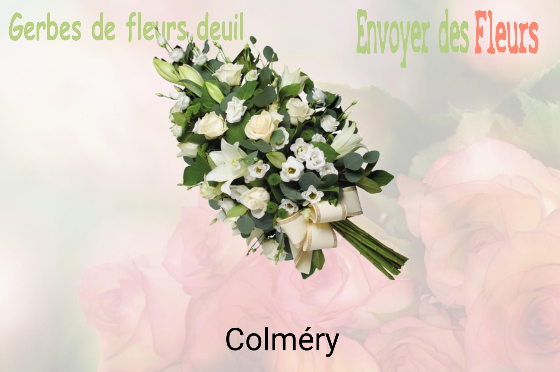 Gerbe de fleurs de deuil livrée à Colméry